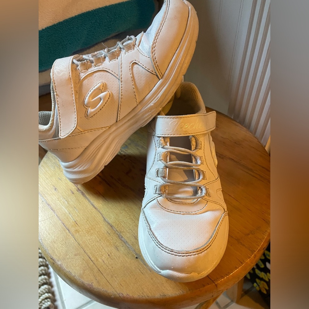 Sketchers all white Glimmer Kicks -  size 13 for cheer/gymnastics/hip hop